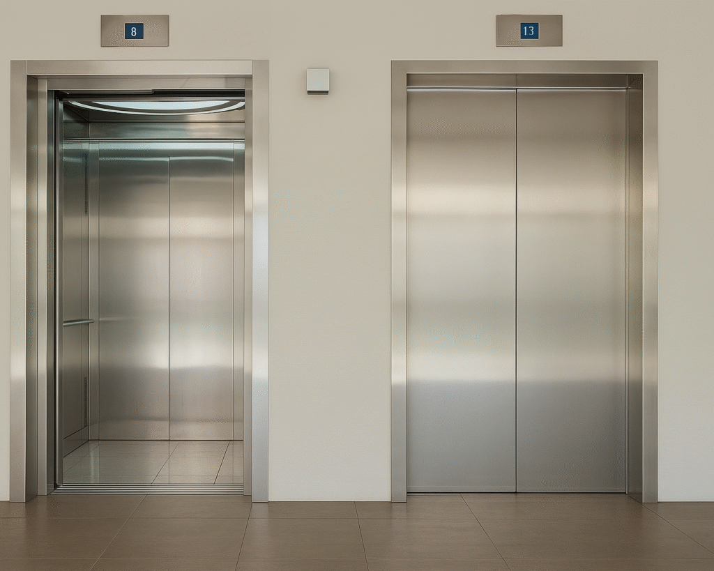 Passenger elevator cabin installed by Milton Elevator in Mumbai